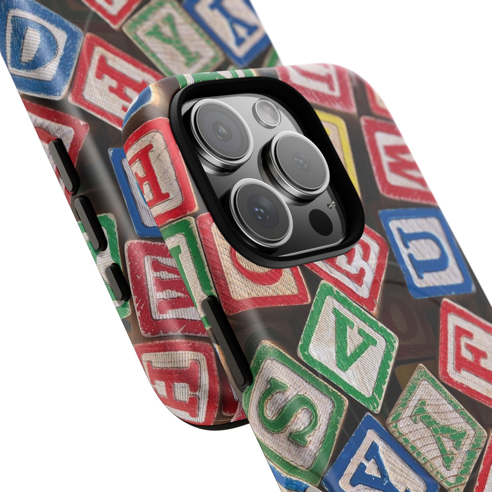 Vintage Alphabet Blocks Phone Case | Tough Magnetic Case
