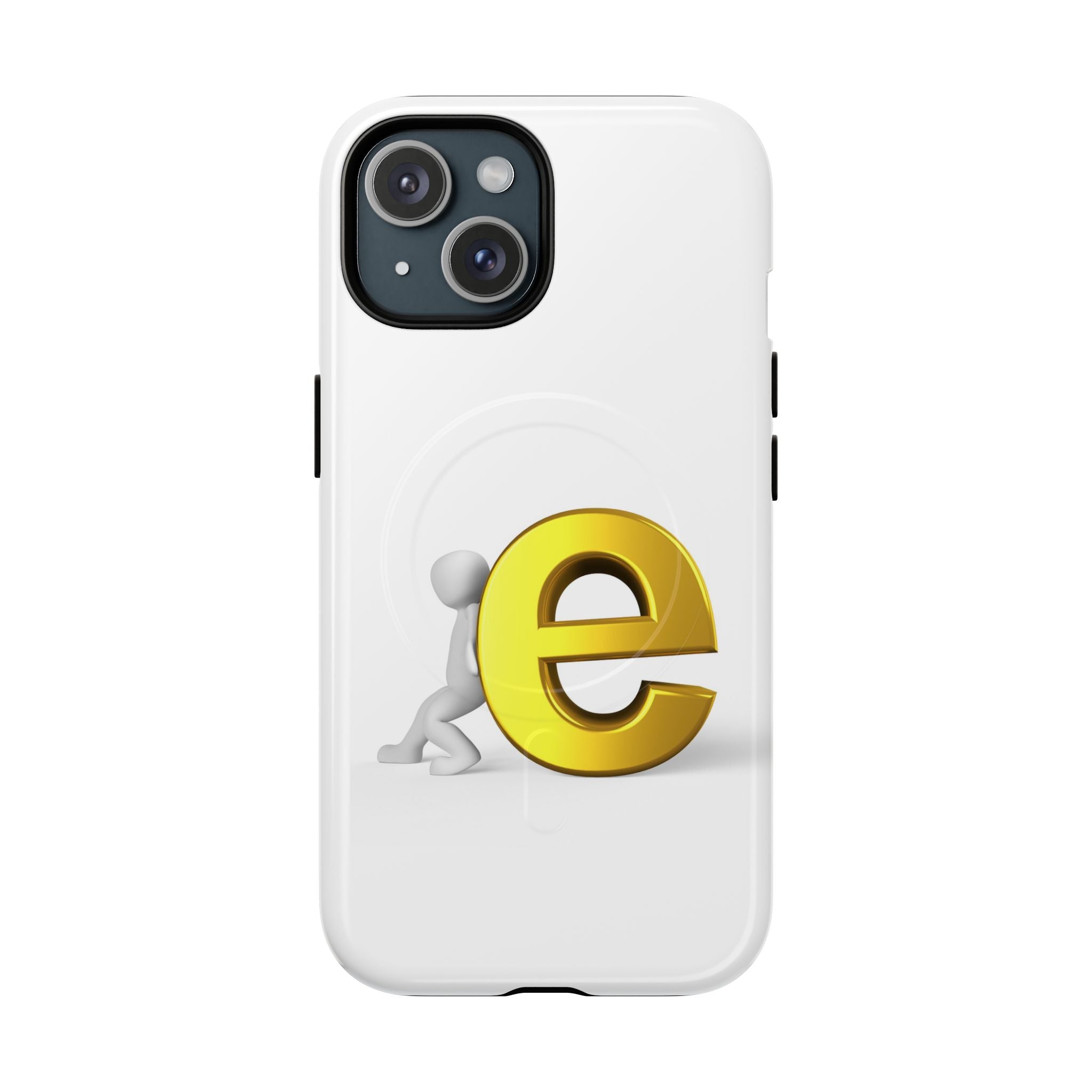 3D Gold Letter E Phone Case | Tough Magnetic Case