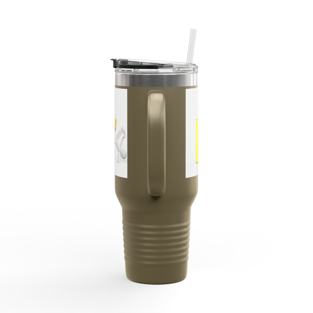 Yellow Letter R Character Travel Mug | 40oz Insulated Tumbler