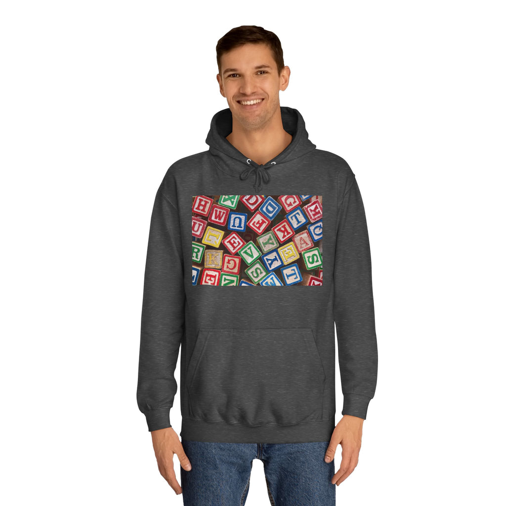 Colorful Alphabet Blocks Hoodie | Kids Letter Blocks Design