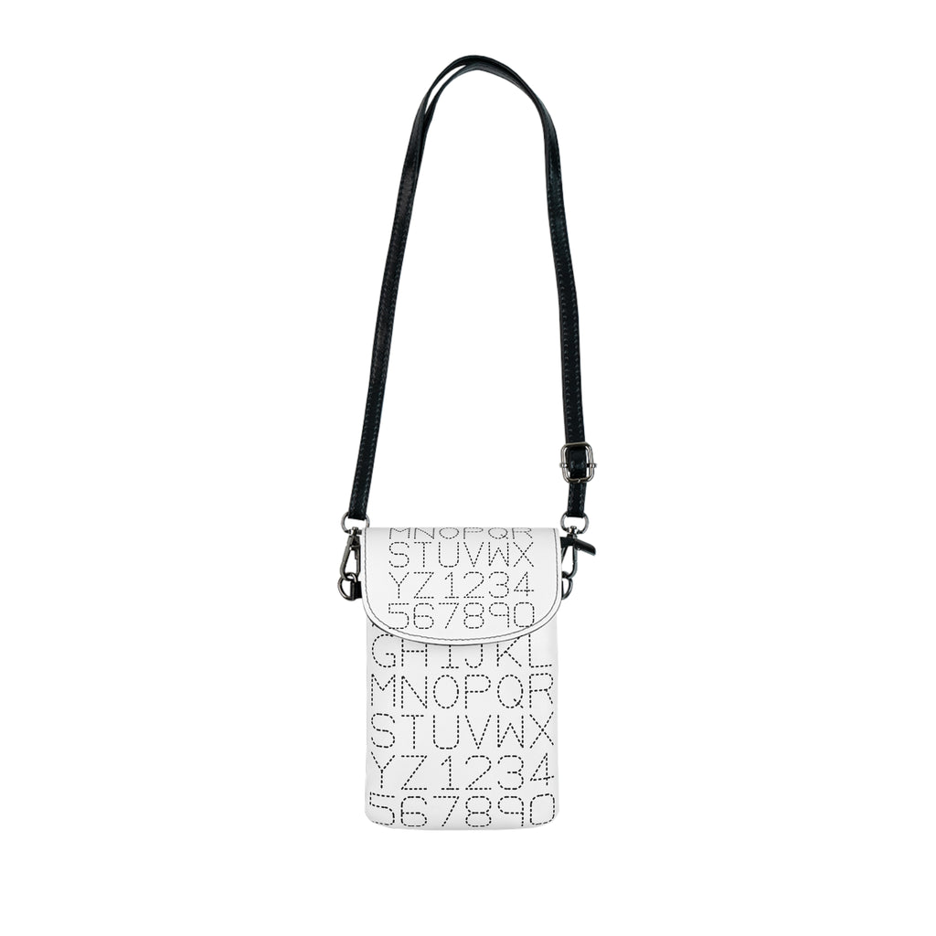 Monogram Alphabet Pattern Small Cell Phone Wallet | Crossbody Phone Pouch