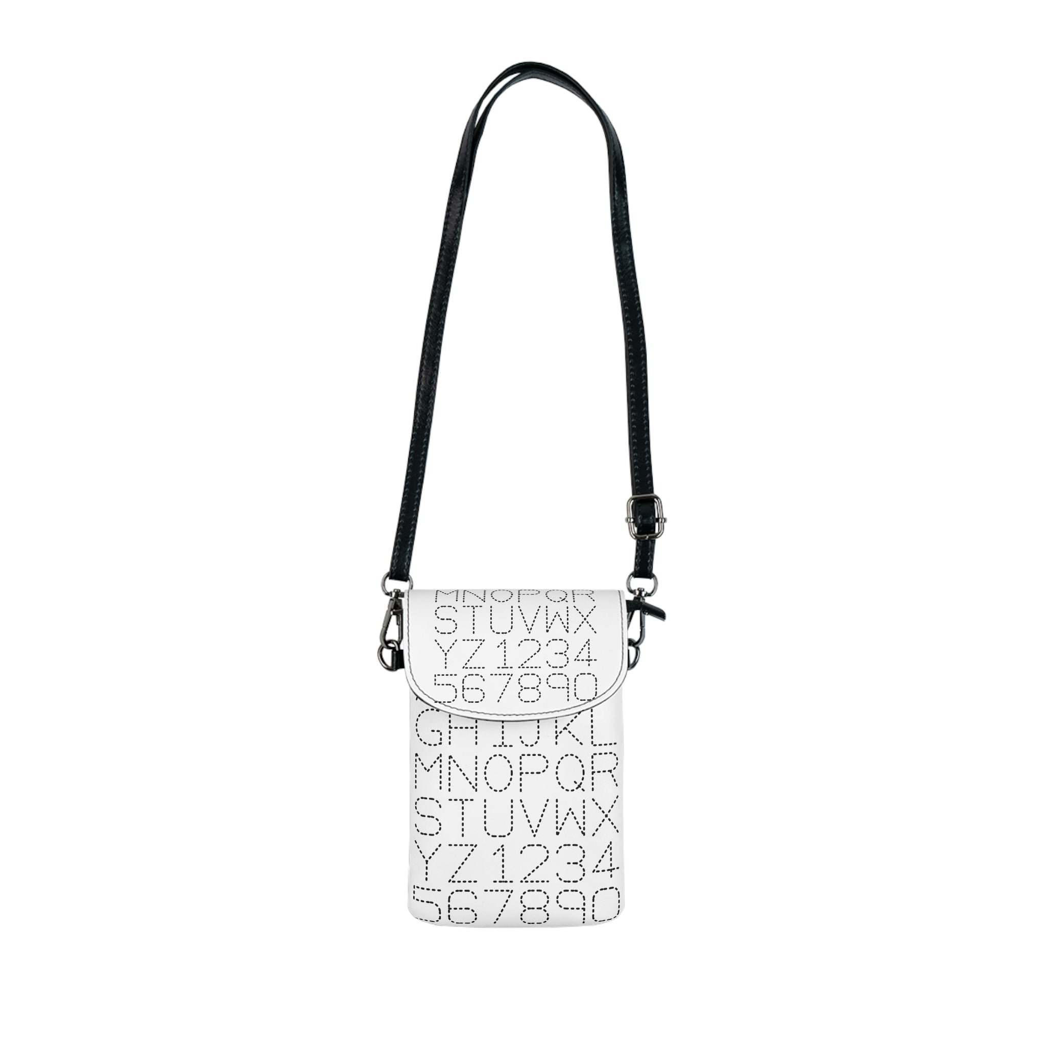 Monogram Alphabet Pattern Small Cell Phone Wallet | Crossbody Phone Pouch