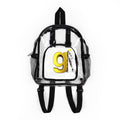 Yellow Letter G Monogram Clear Stadium Backpack | Transparent School Bag