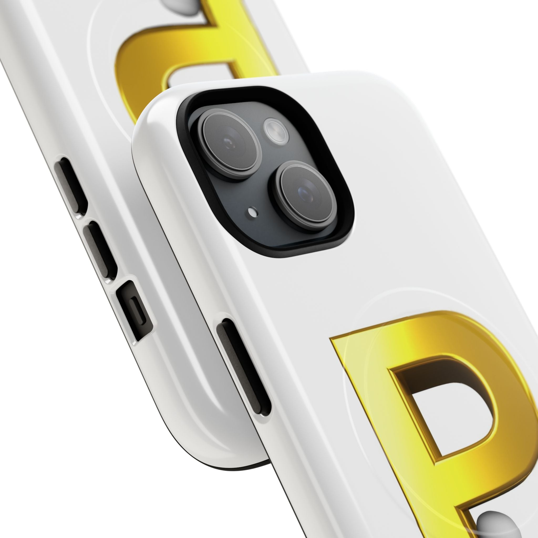 Gold Letter P Monogram Phone Case | Tough Magnetic Case