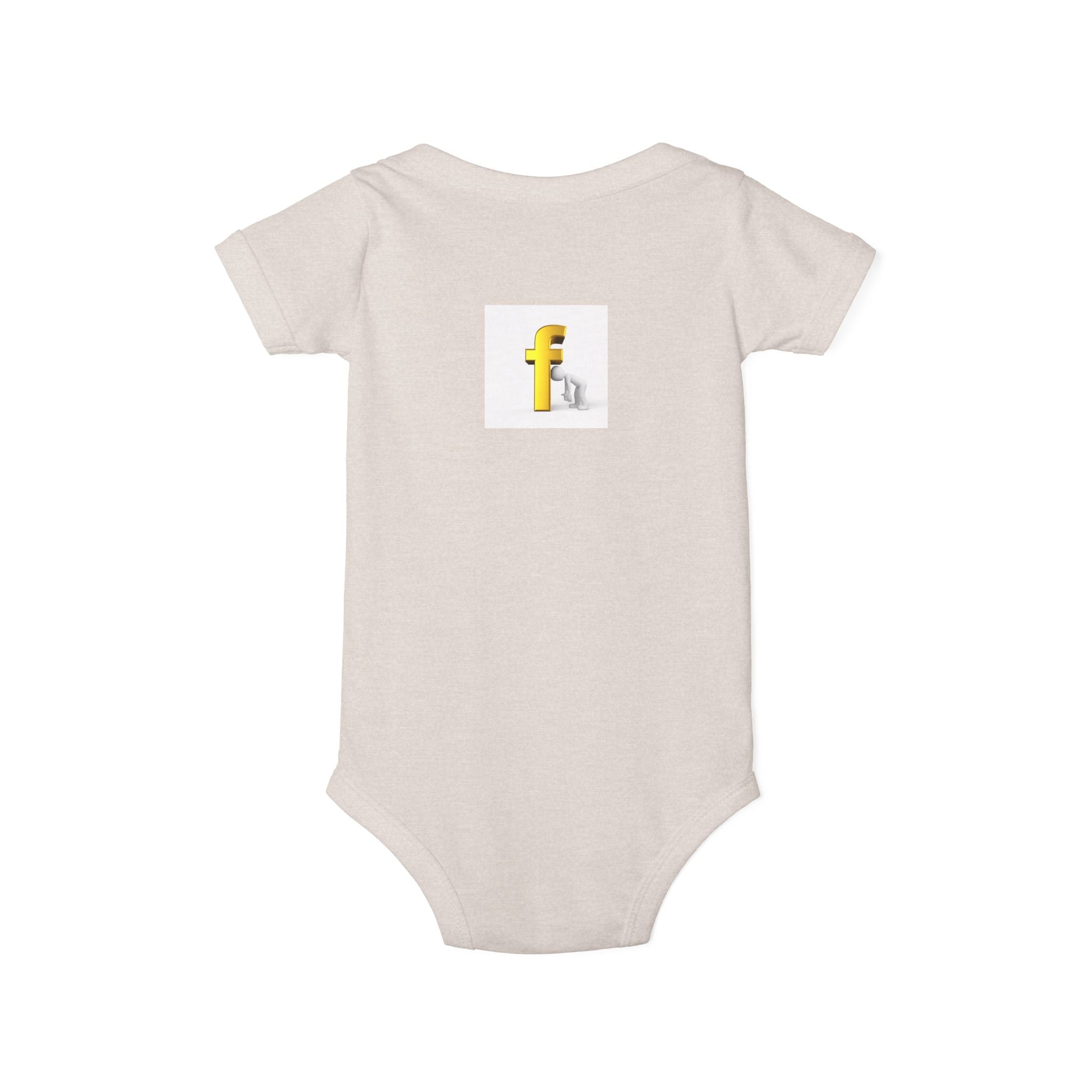 Yellow Letter F Initial Baby Onesie | Infant Jersey One Piece