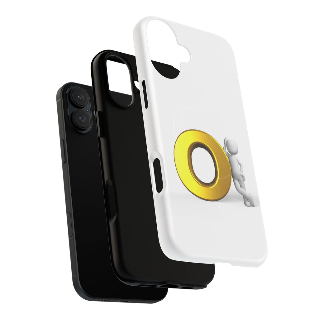 3D Gold Letter O Character phone case | Tough Magnetic Case, magnetic compatible