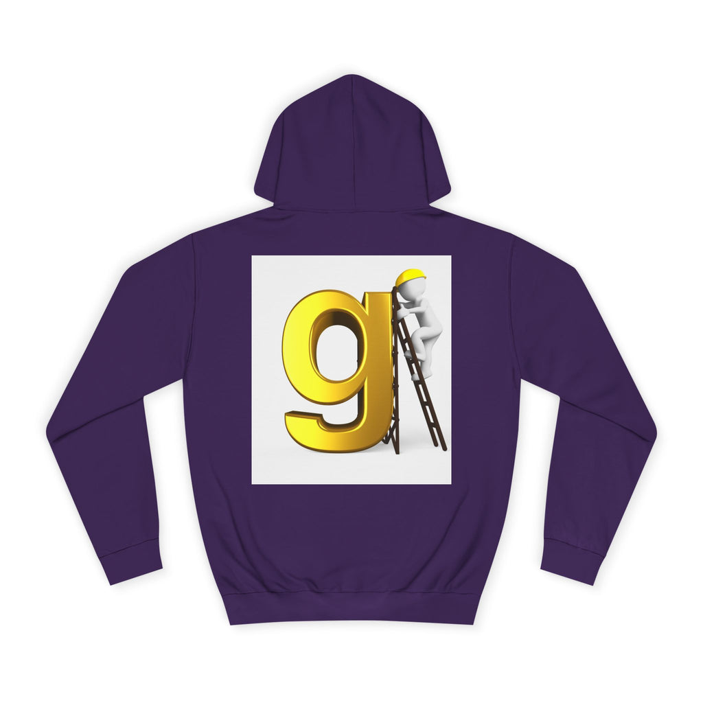 Gold Letter G with Painter Character Hoodie | Initial Monogram
