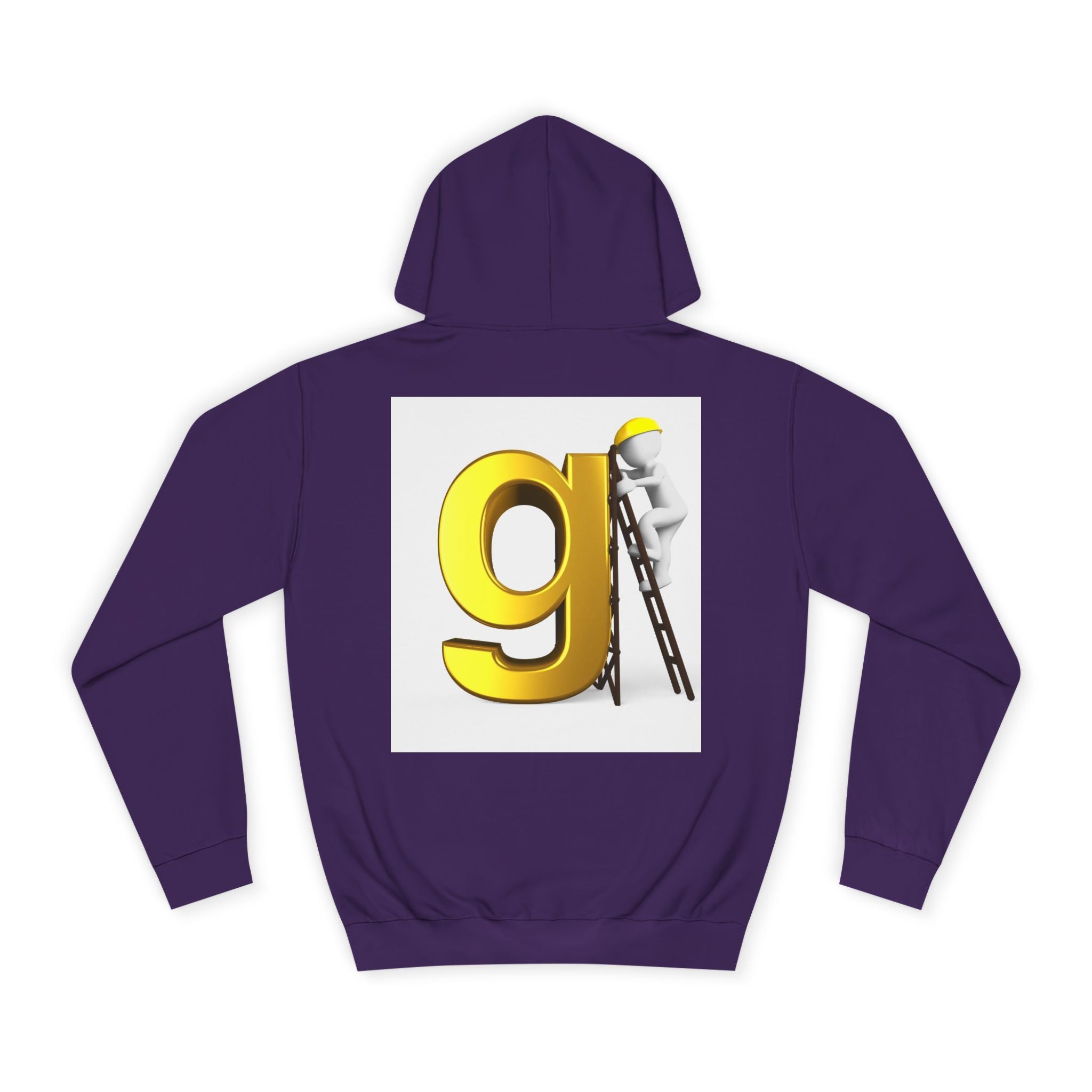 Gold Letter G with Painter Character Hoodie | Initial Monogram