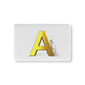 Gold Letter A with Baby Figure Crib Sheet | Baby Fitted Crib Sheet
