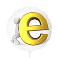 Gold Letter E Balloon 11" Round Foil Balloon | Heart or Round Shape