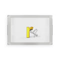 Gold Letter R with Figure Acrylic Serving Tray | Monogram Initial Decor