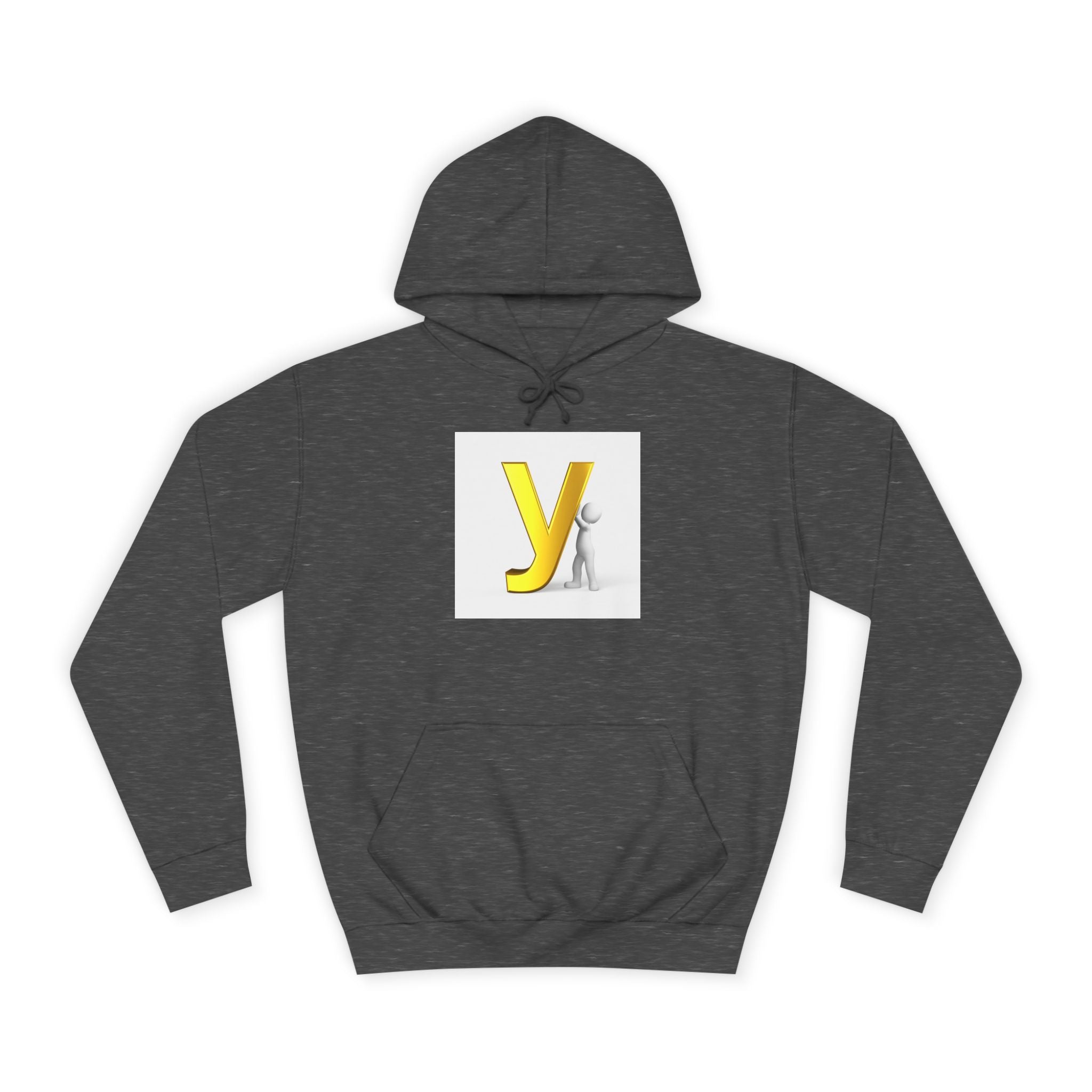 Sweat à capuche jaune 3D lettre Y | Sweat-shirt initial monogramme universitaire