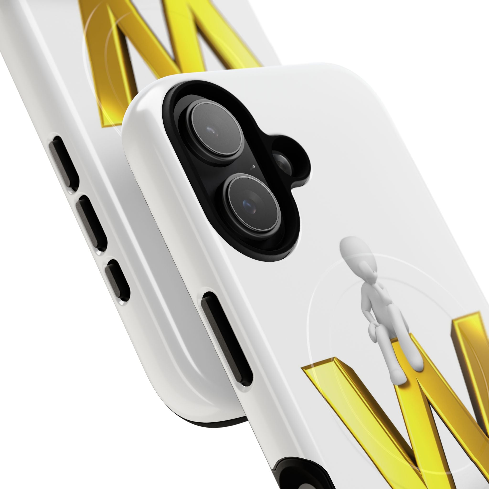 3D Stick Figure on Gold W Phone Case | Tough Magnetic Case