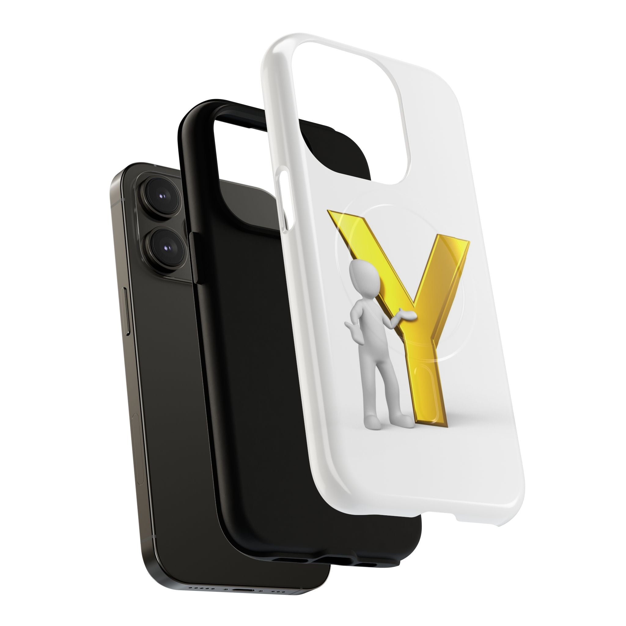 Gold Letter Y Phone Case | Monogram iPhone Magnetic Case