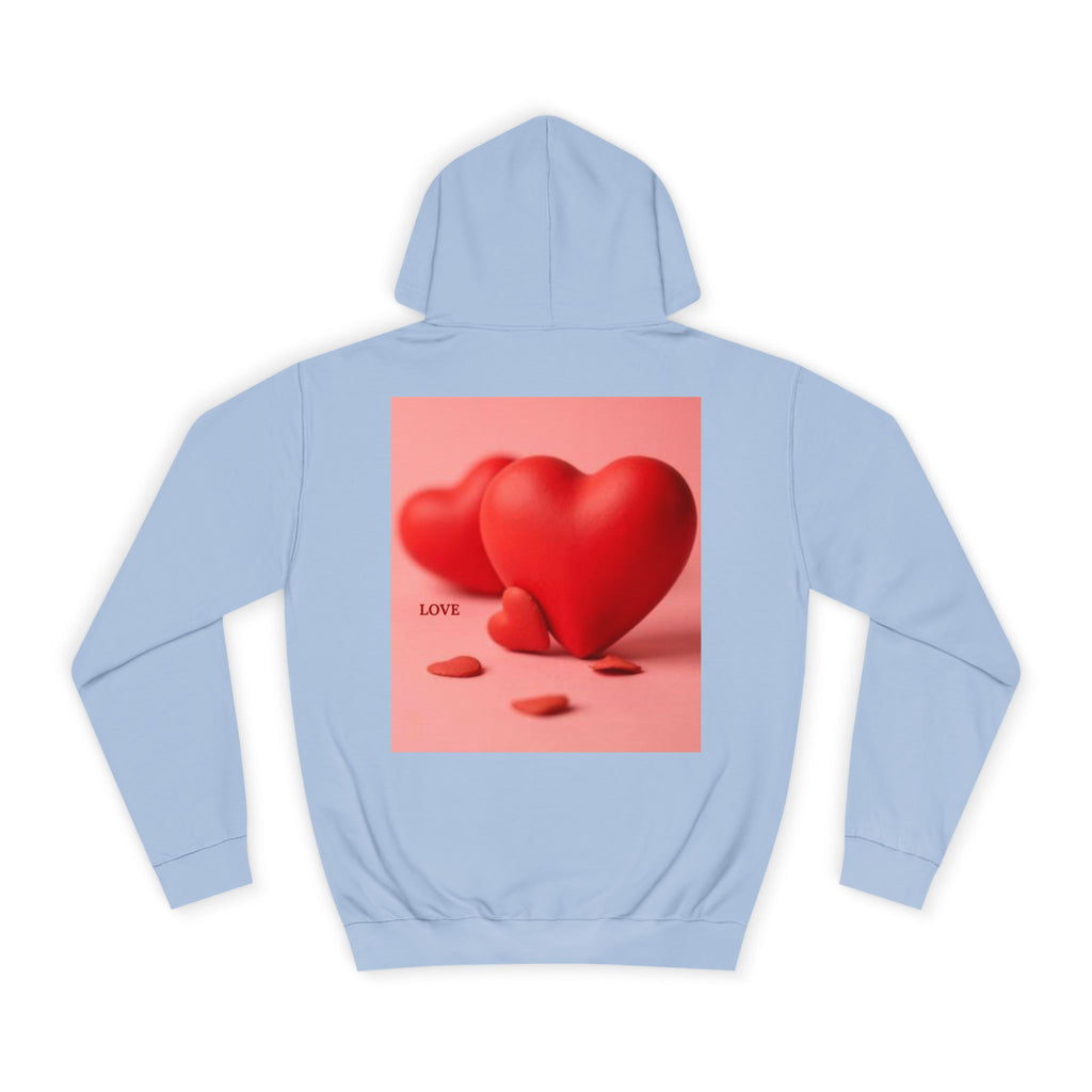 Cute 3D Heart Illustration Hoodie | Love Graphic Pullover