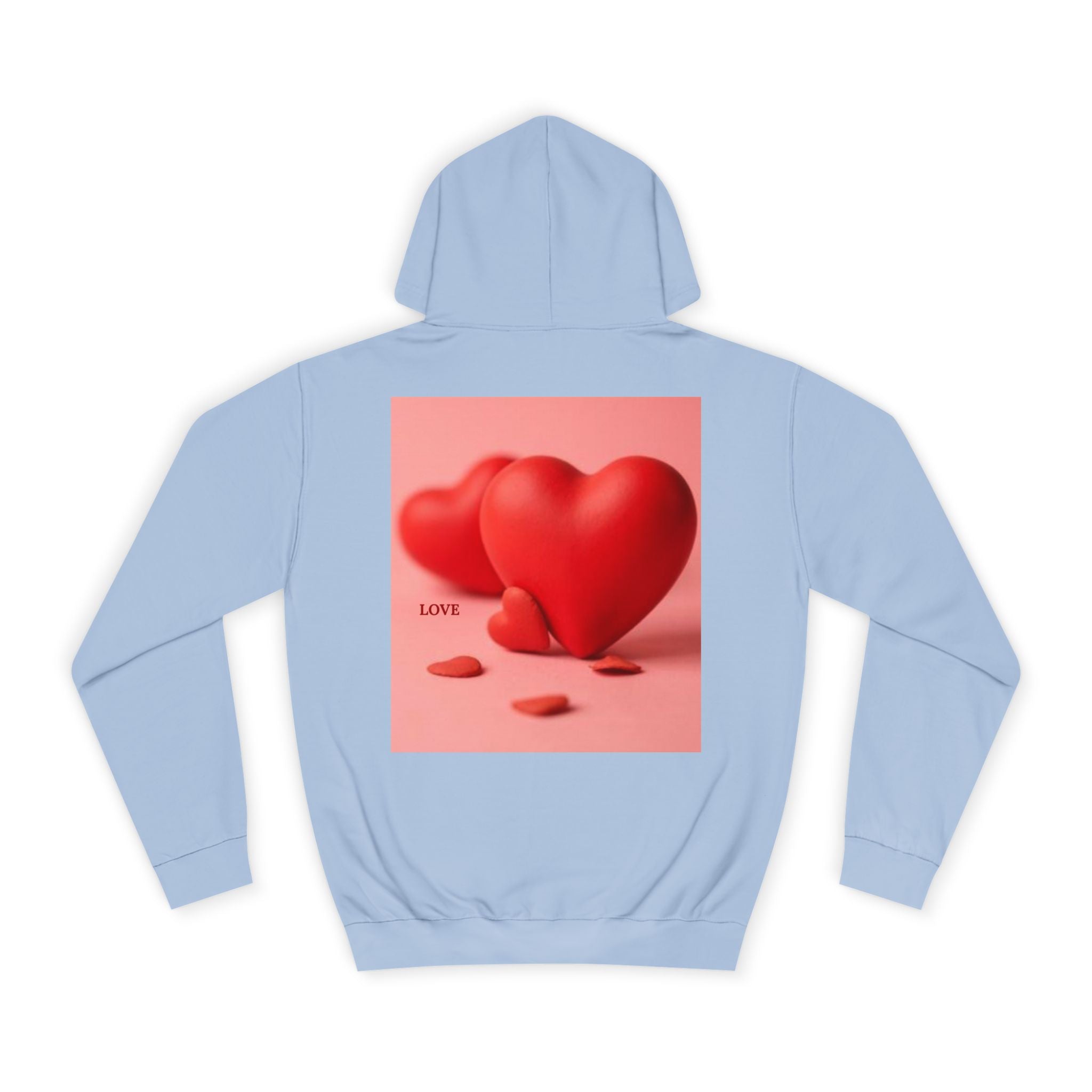Cute 3D Heart Illustration Hoodie | Love Graphic Pullover