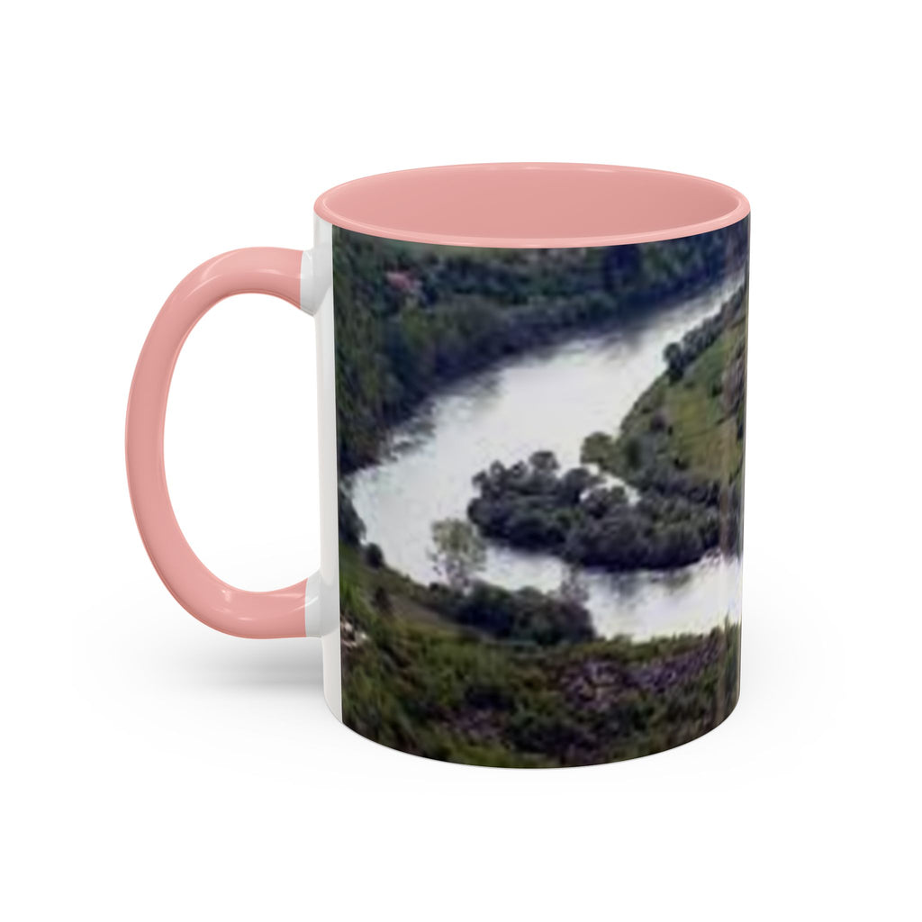 Riverside Landscape Coffee Mug | Accent Black Handle and Rim