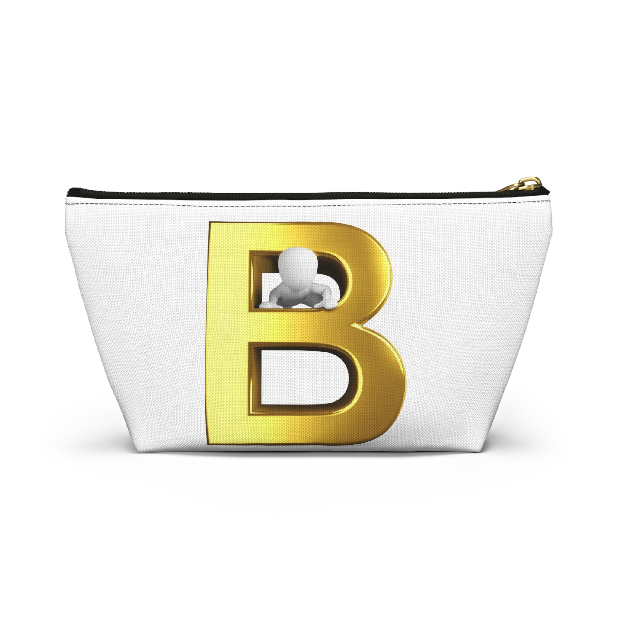 Gold Letter B Initial Accessory Pouch