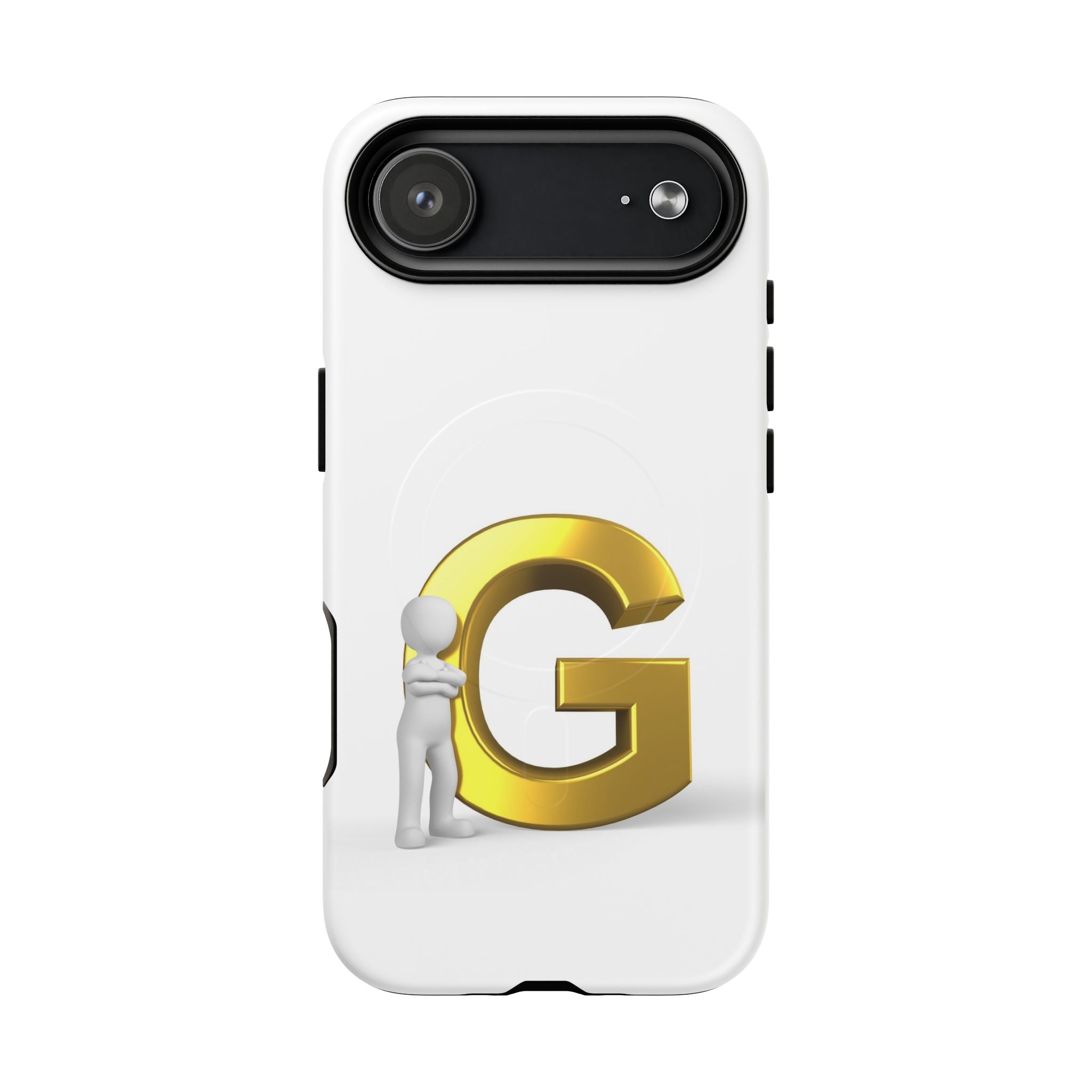 Coque de téléphone Monogramme Lettre G Dorée | Coque magnétique résistante