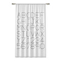 Dotted Alphabet and Numbers Window Curtain | Modern Nursery Alphabet Curtain