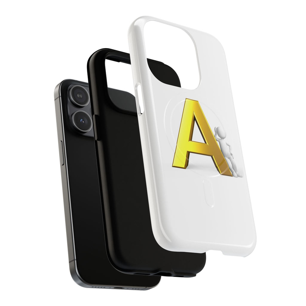 Gold Letter A Phone Case | Tough Magnetic Case, Initial Monogram