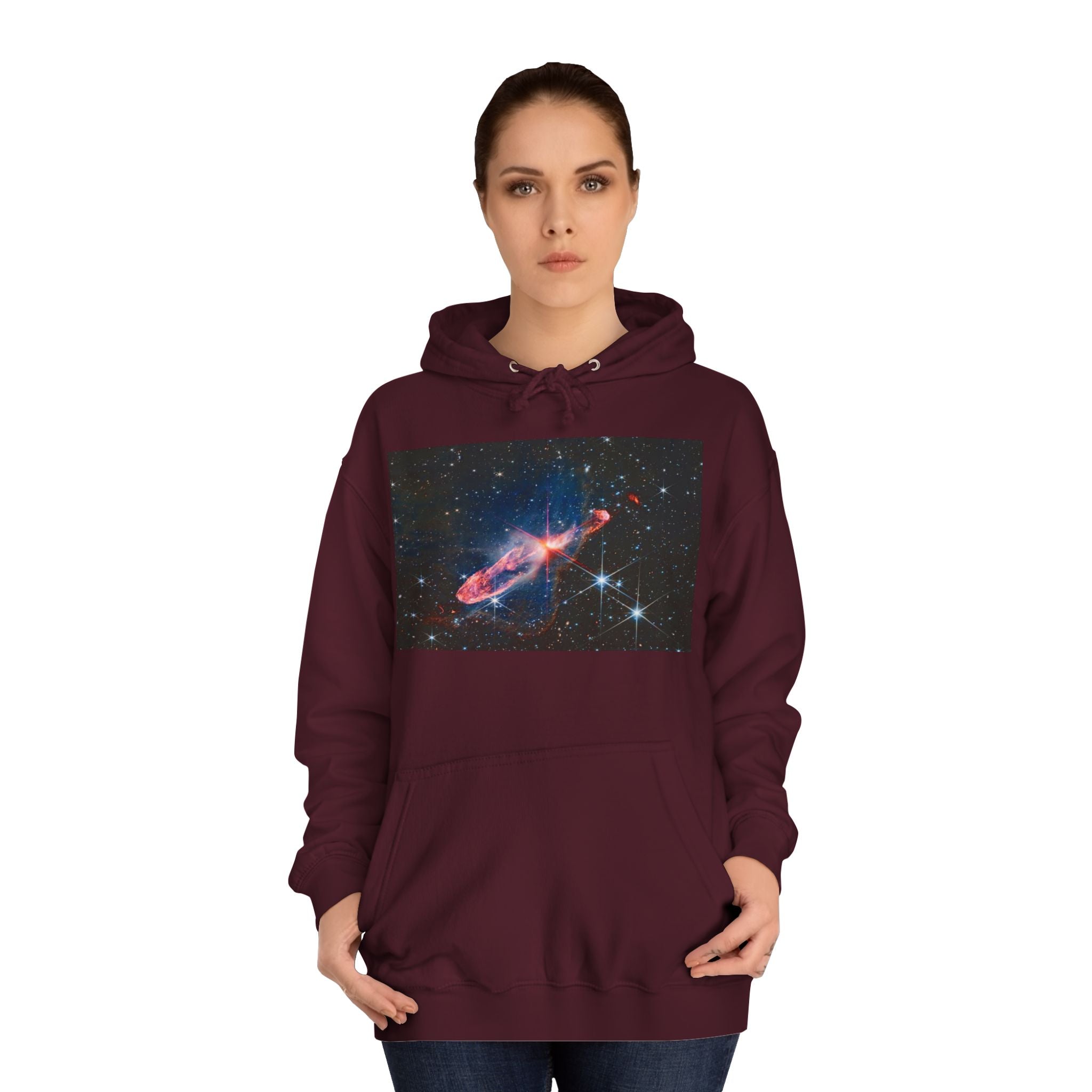 Nebula Space Photo Hoodie | Cosmic Galaxy Stars Astronautic Design
