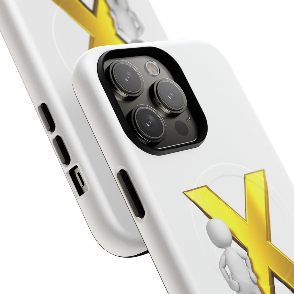 3D Figure with Gold X phone case | Magnetic Tough Case