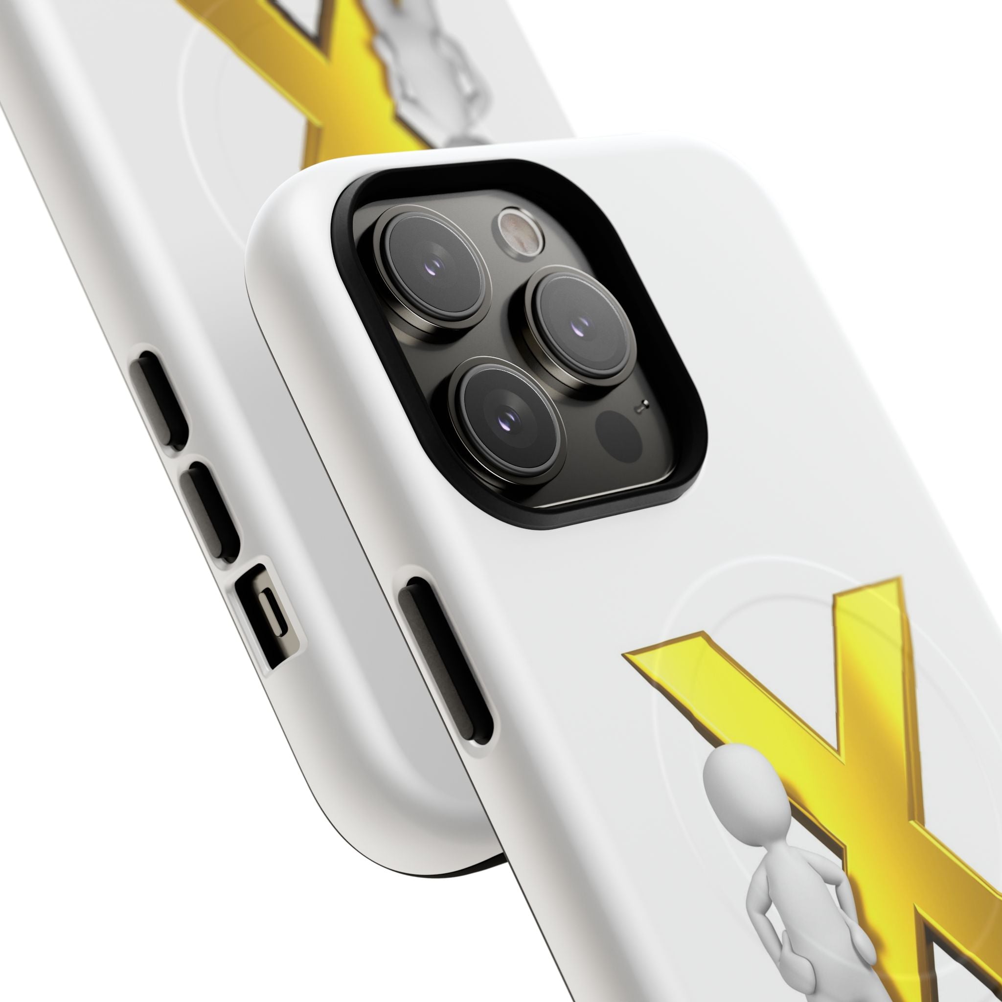 3D Figure with Gold X phone case | Magnetic Tough Case