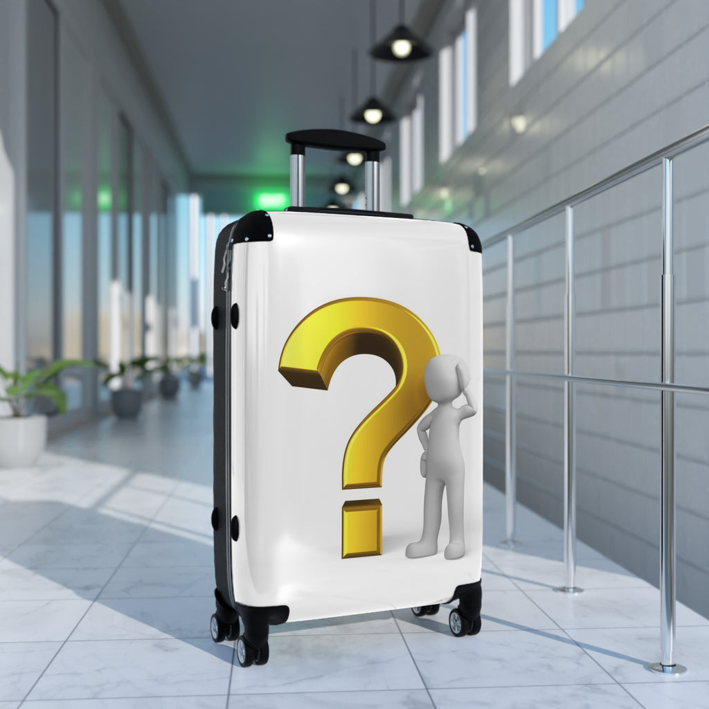 Question Mark Traveler Suitcase | Personalized Luggage, Mystery Design