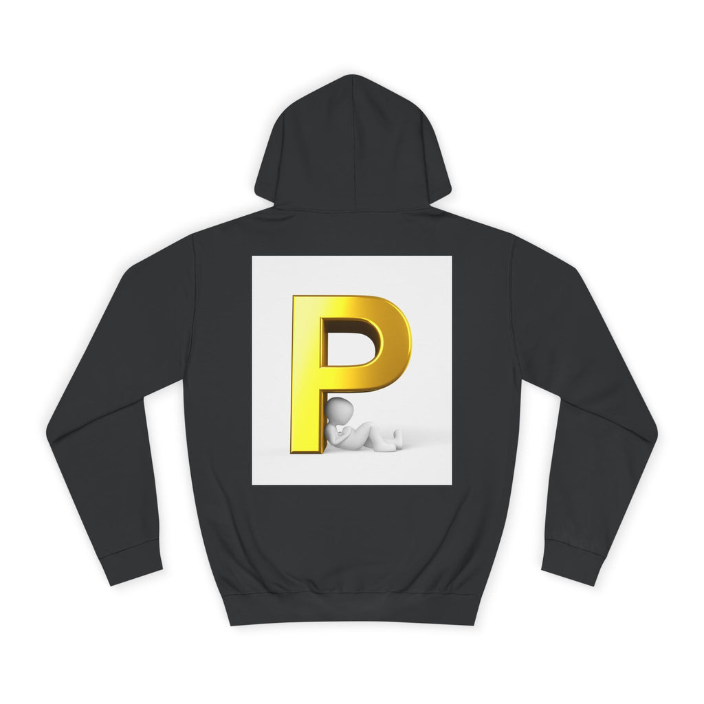 Gold Letter P hoodie | Monogram Initial Pullover
