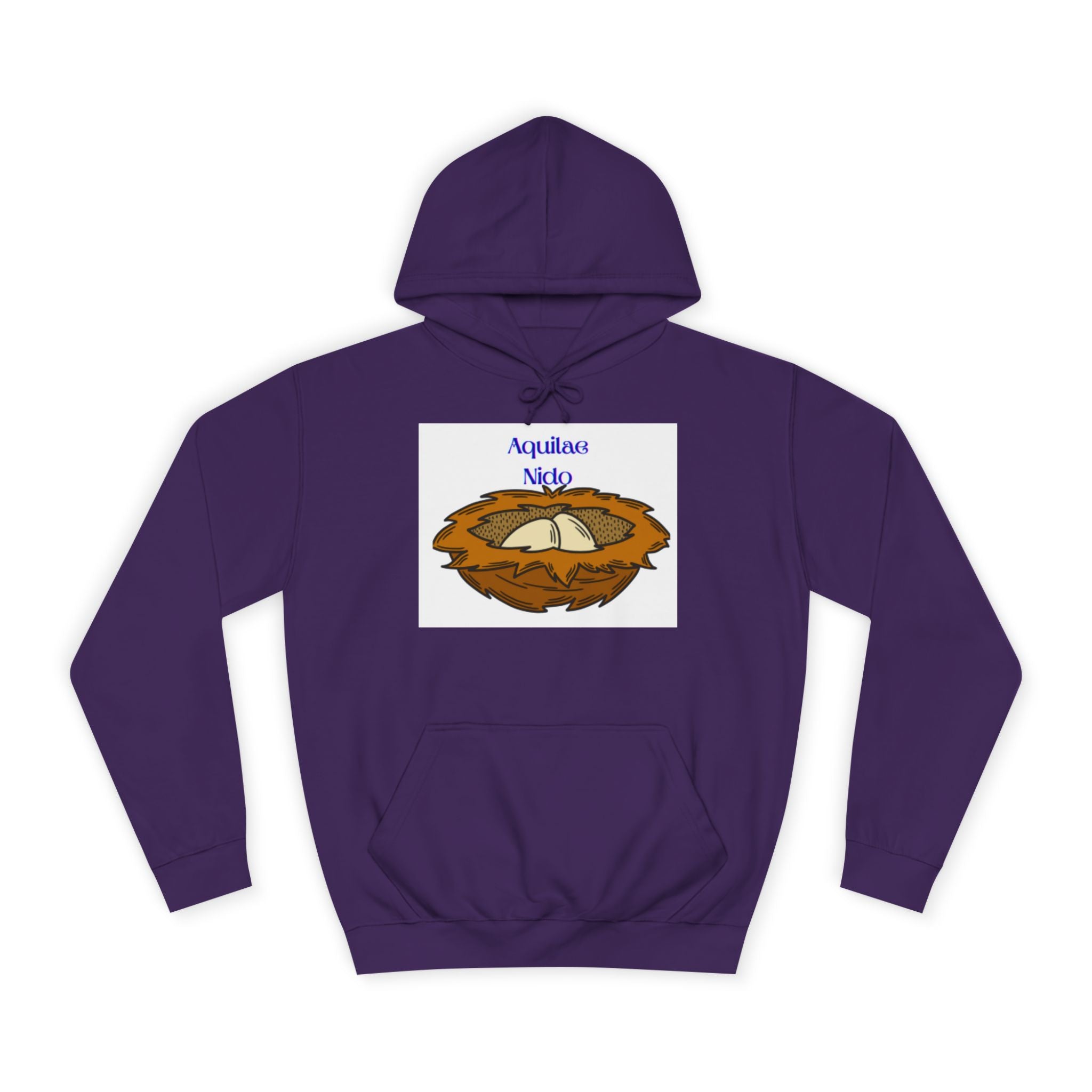 Sweat à capuche illustration Nid Aquilae Nido | Style blason universitaire