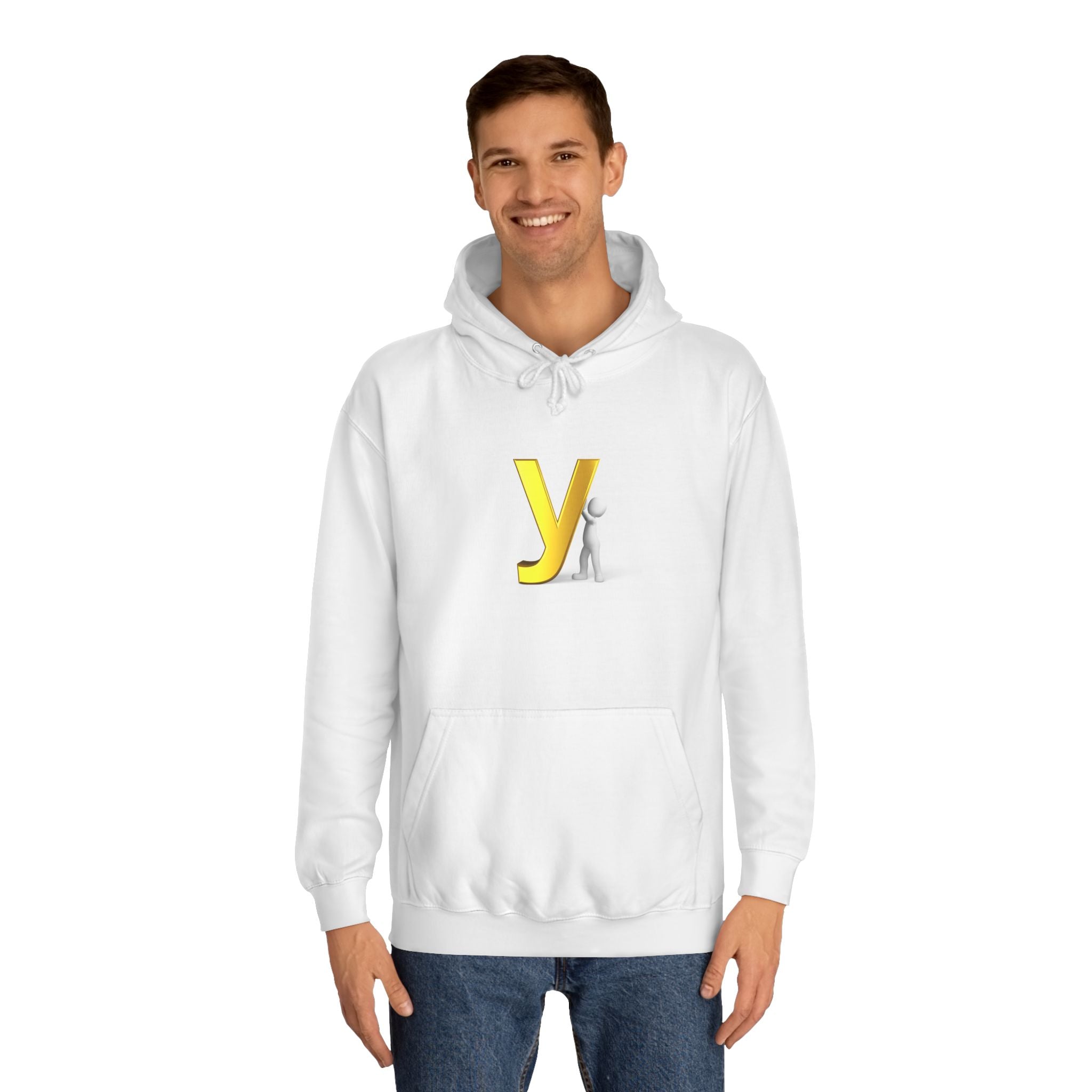 Yellow 3D Letter Y hoodie | Letterman Monogram Initial Sweatshirt