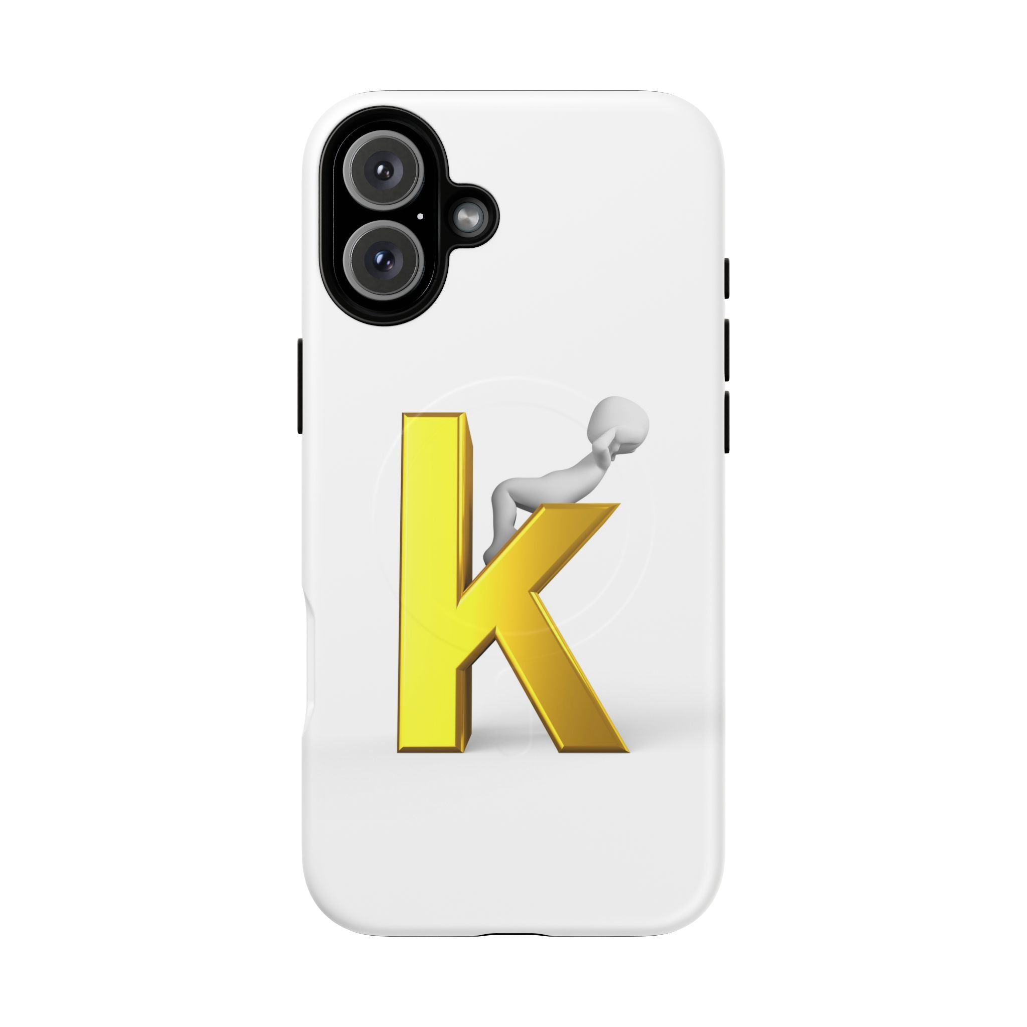 Coque de téléphone avec logo lettre K | Coque magnétique résistante, Monogramme initial