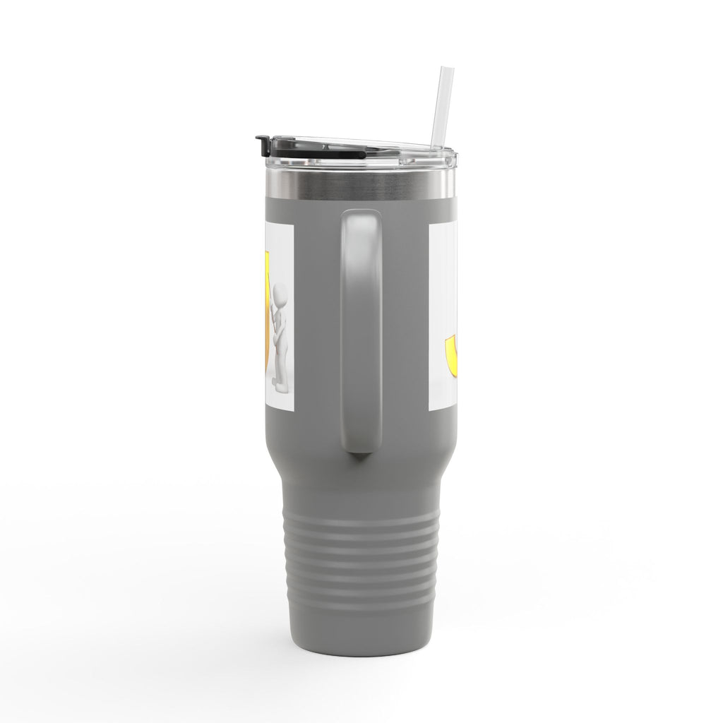 Gold Letter J Initial Travel Mug | 40oz Insulated Tumbler