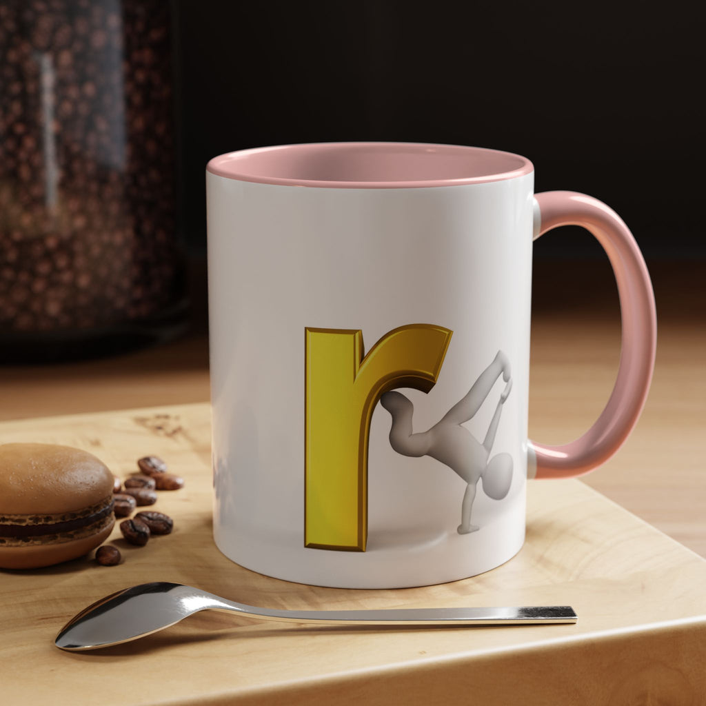 3D Letter R Breakdance Design Mug | Accent Coffee Mug 11oz or 15oz