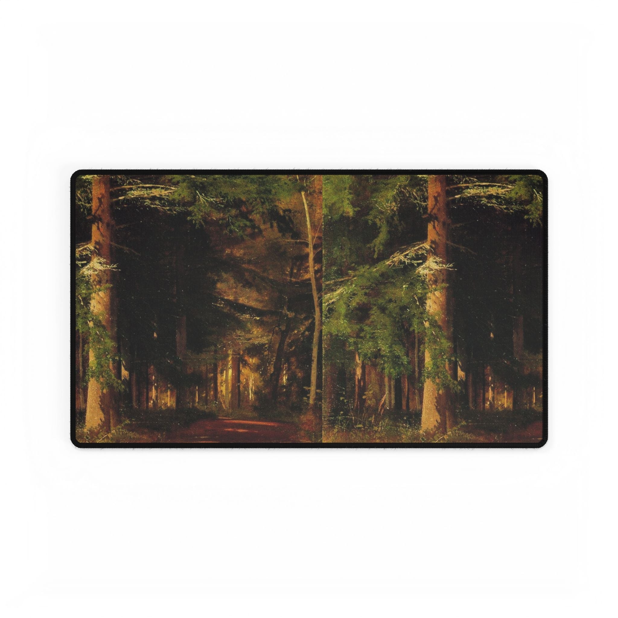 Tapis de bureau chemin forestier | Tapis de souris de bureau paysage boisé