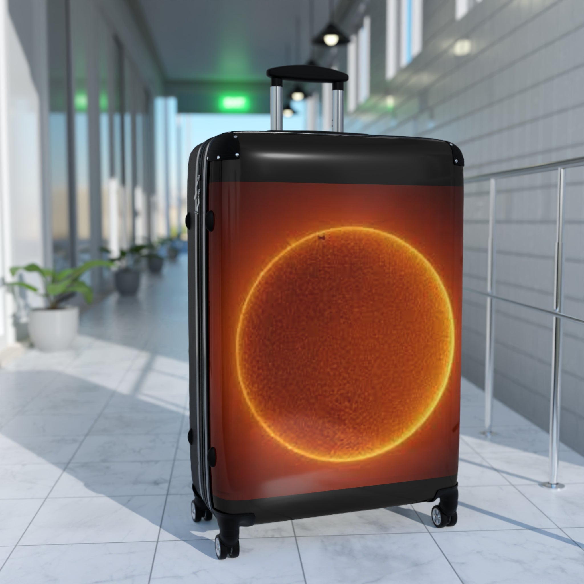 Solar Eclipse Sun Illustration Suitcase | Travel Luggage