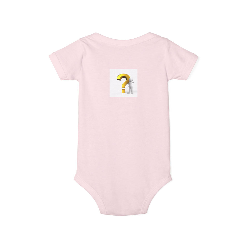 Gold Question Mark Design Infant Onesie | Curious Baby Bodysuit