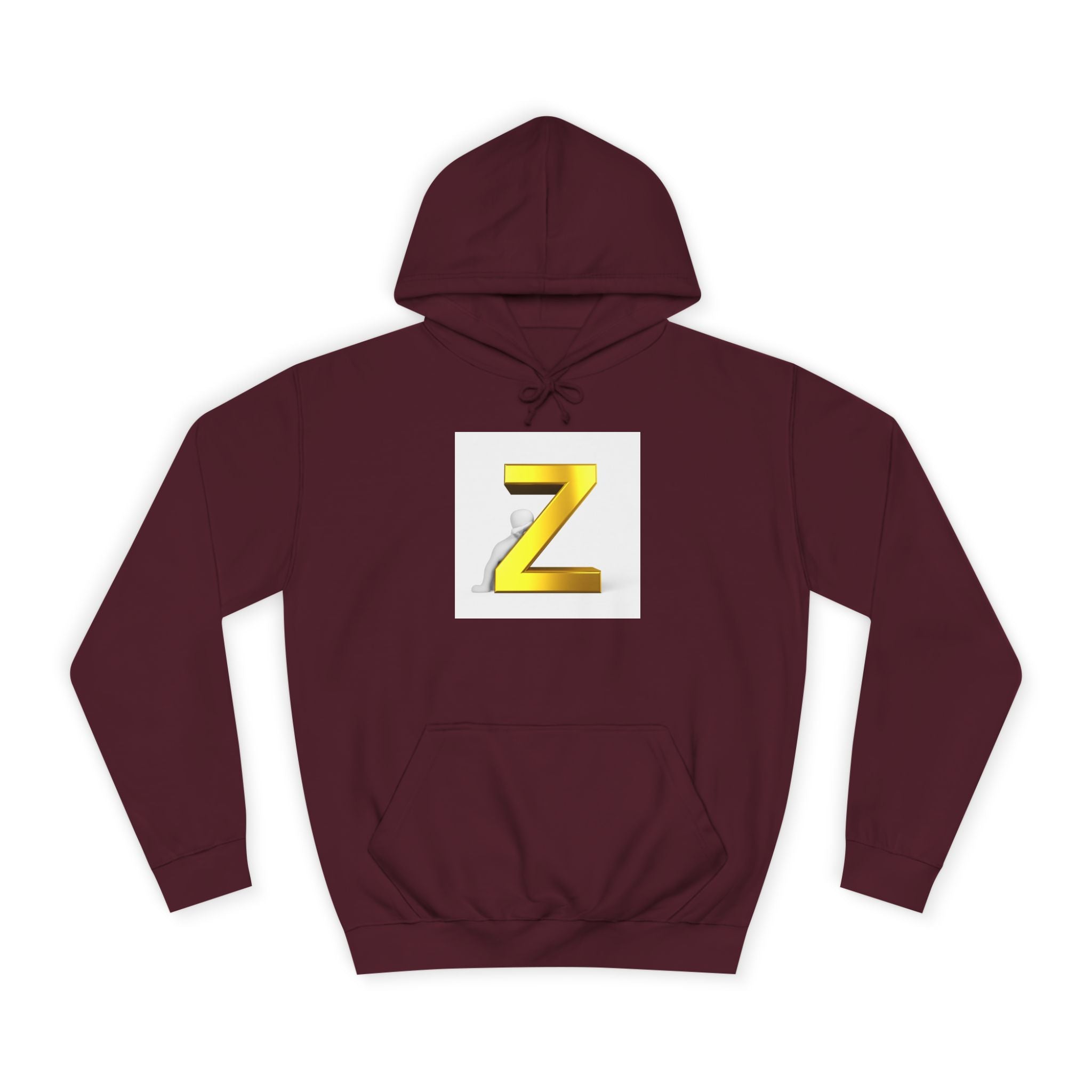 Sweat à capuche lettre Z dorée 3D | Monogramme initial