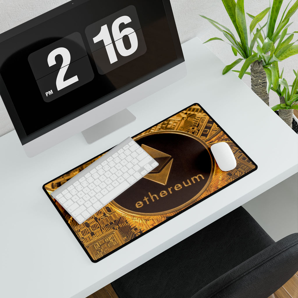 Ethereum Crypto Coin Desk Mat | Gaming Mouse Pad Desk Mats