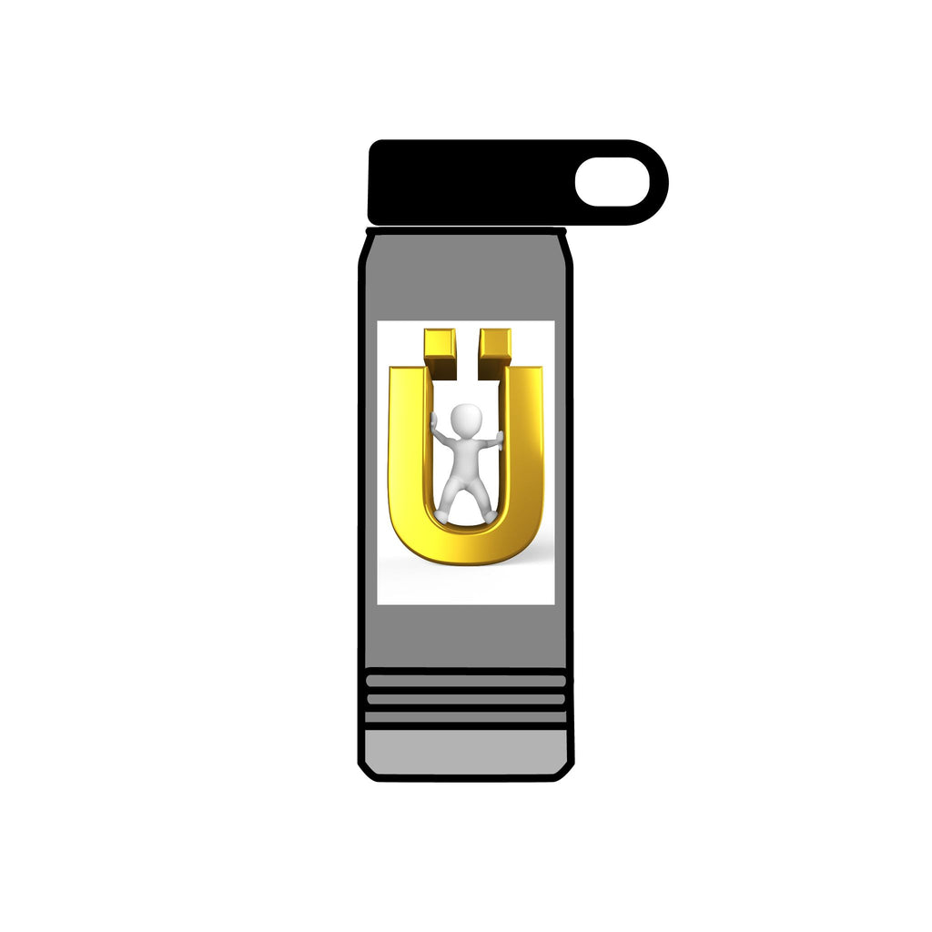 3D Gold Ü with Figure Water Bottle | 20oz