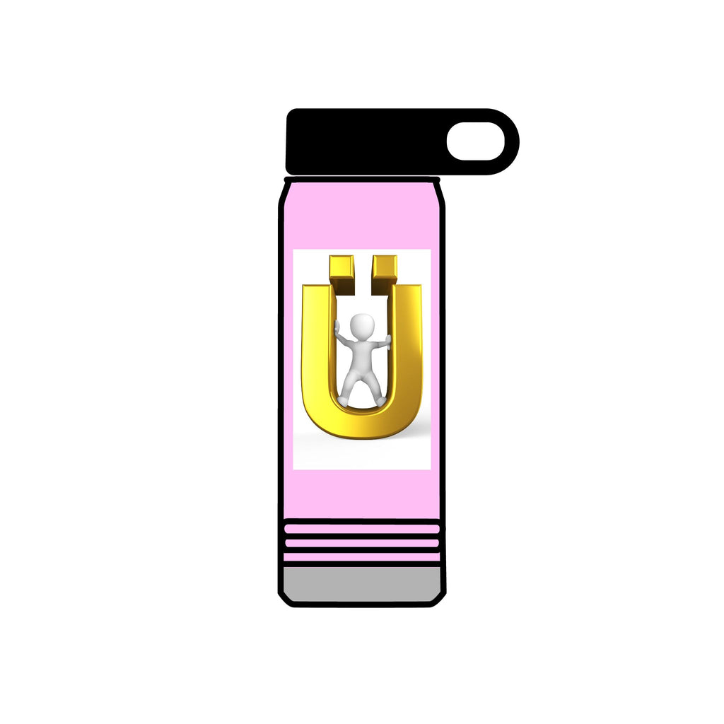 3D Gold Ü with Figure Water Bottle | 20oz