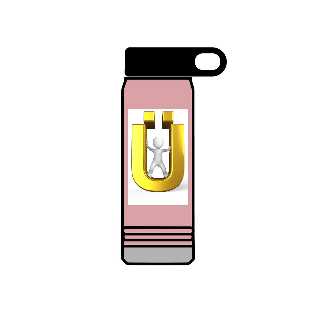 3D Gold Ü with Figure Water Bottle | 20oz