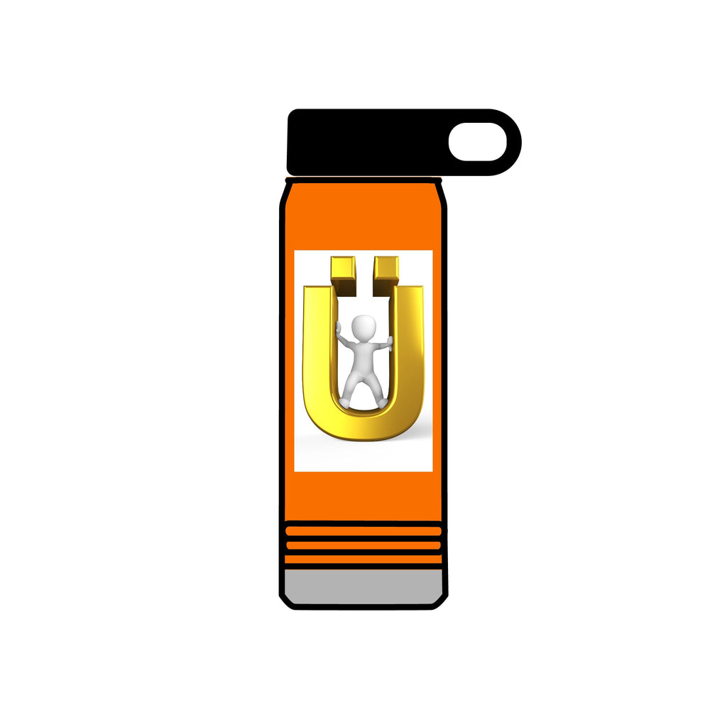 3D Gold Ü with Figure Water Bottle | 20oz