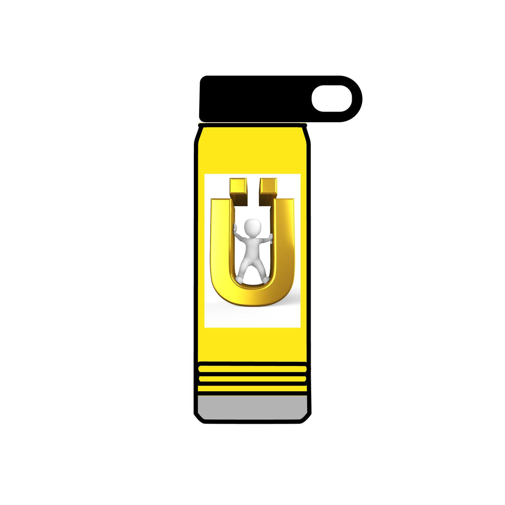 3D Gold Ü with Figure Water Bottle | 20oz
