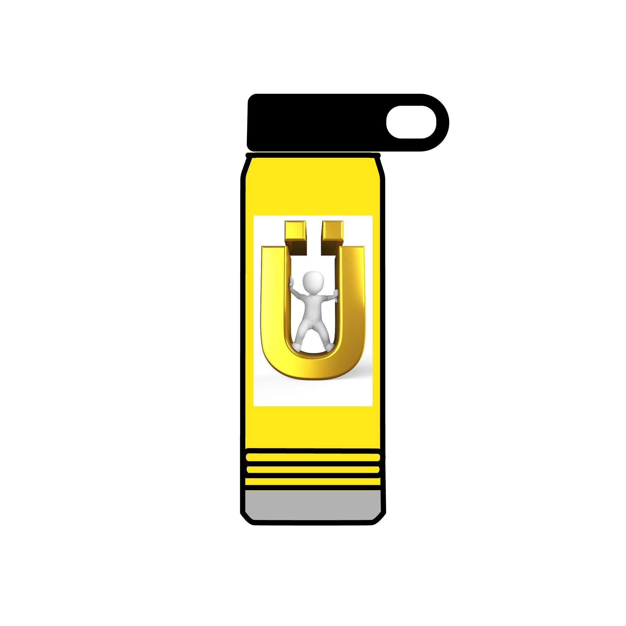3D Gold Ü with Figure Water Bottle | 20oz