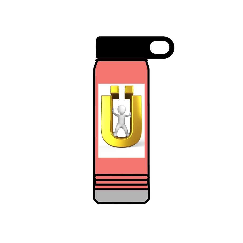 3D Gold Ü with Figure Water Bottle | 20oz