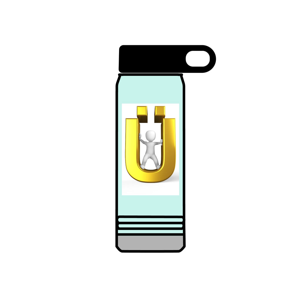 3D Gold Ü with Figure Water Bottle | 20oz
