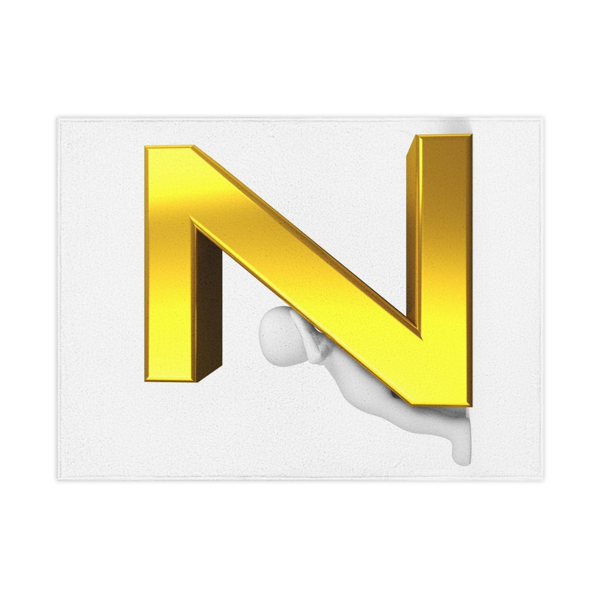 Gold Letter Z toddler blanket | Personalized initial nursery decor