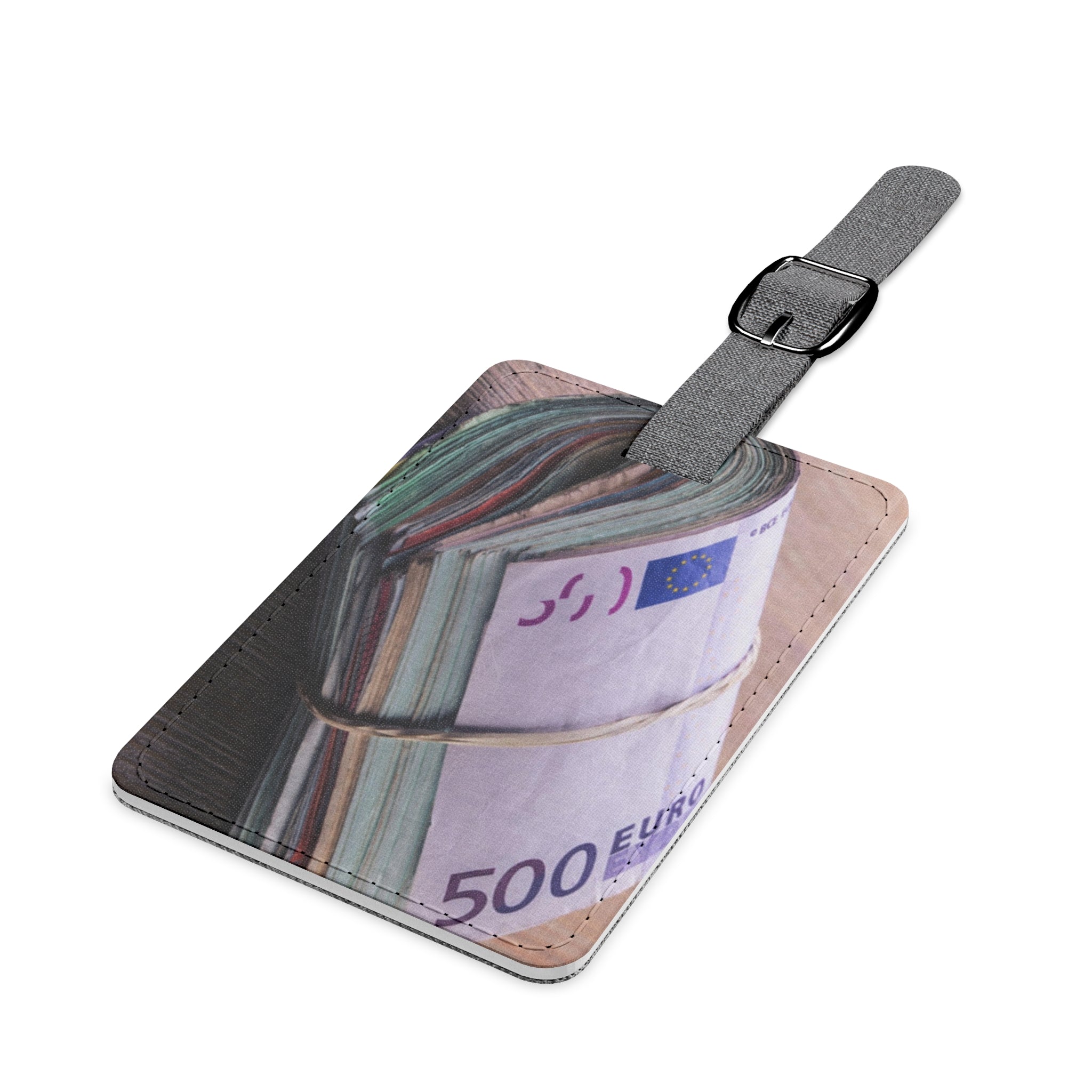 Stack of 500 Euro Banknotes Luggage Tag | Saffiano Polyester Rectangle